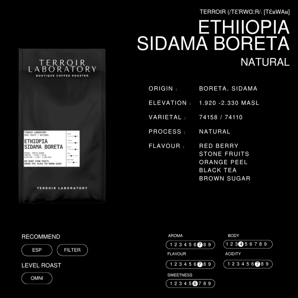 Ethiopia Sidama Boreta Natural - 250 GR